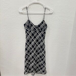 Y2K Hottie Plaid Dress Small Black White Babydoll